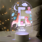 Personalised Animal Alphabet LED Colour Changing Night Light | LED Lights, Candles & Decorations