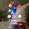 Personalised Space Rocket LED Colour Changing Night Light | LED Lights, Candles & Decorations | Inspired Creative Gifts