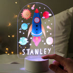 Personalised Space Rocket LED Colour Changing Night Light | LED Lights, Candles & Decorations | Inspired Creative Gifts