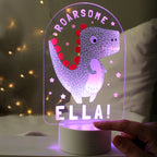 Personalised Roarsome Dinosaur LED Colour Changing Night Light | LED Lights, Candles & Decorations