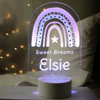 Personalised Pink Rainbow LED Colour Changing Night Light | LED Lights, Candles & Decorations | Inspired Creative Gifts