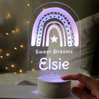Personalised Pink Rainbow LED Colour Changing Night Light | LED Lights, Candles & Decorations | Inspired Creative Gifts