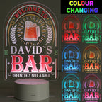 Personalised LED Colour Changing Bar Sign | Father's Day Gift