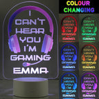 Personalised Pink Gaming LED Colour Changing Night Light | LED Lights, Candles & Decorations