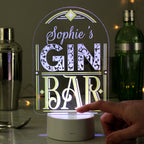 Personalised LED Colour Changing Gin Bar Sign
