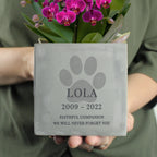 Personalised Pet Memorial Concrete Plant Pot for Memorial