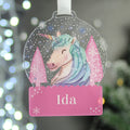 Personalised Unicorn Acrylic Snowglobe Decoration |  | Inspired Creative Gifts