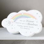 Personalised Rainbow Elephant Cloud Memorial Resin Stone | Ornaments | Memorial Gift