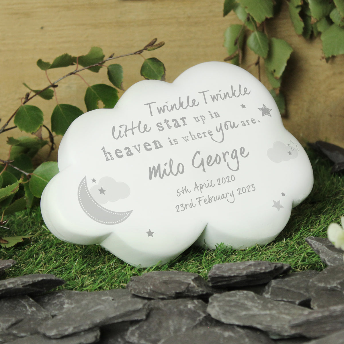 Personalised Twinkle Twinkle Resin Memorial Cloud | Memorial Gift