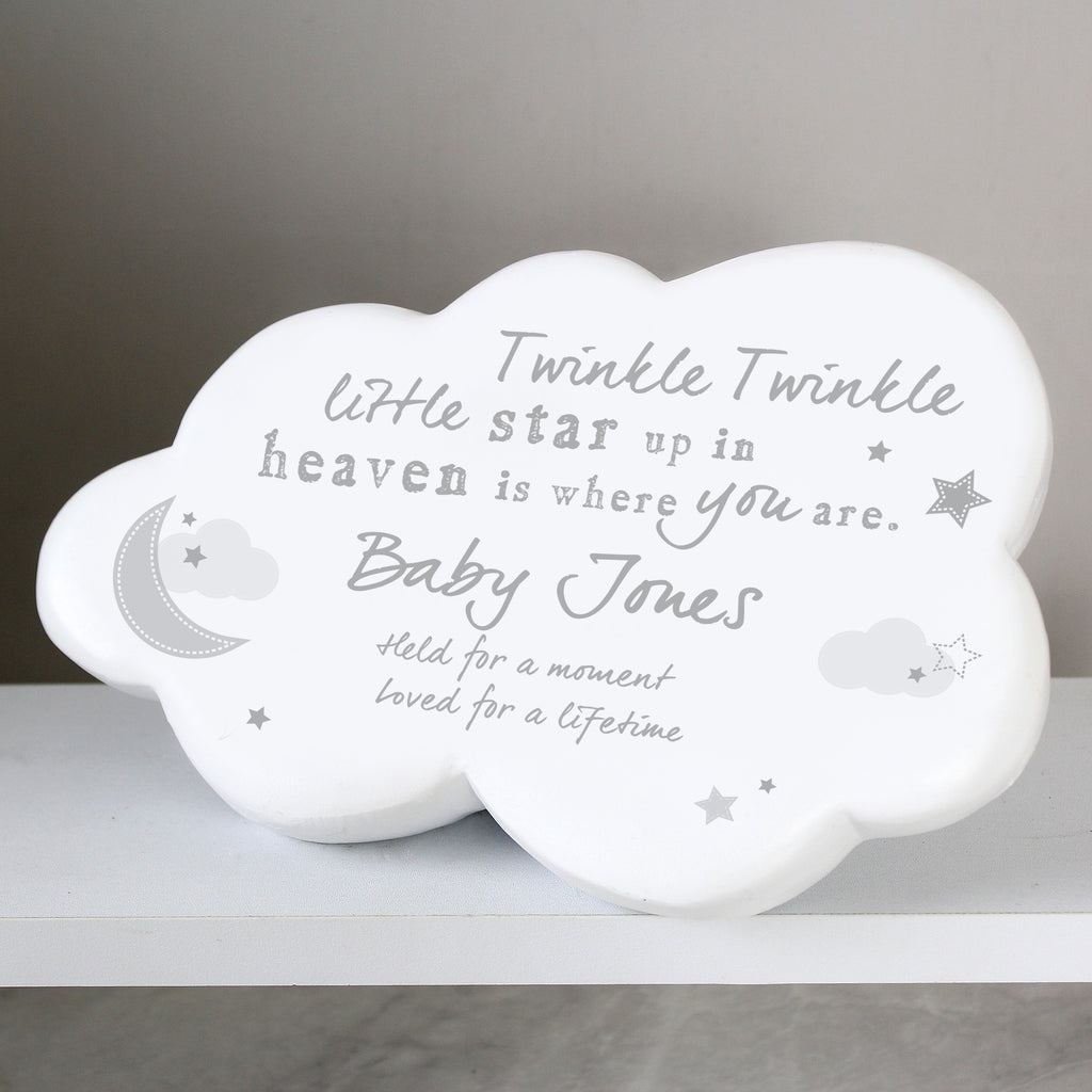 Personalised Twinkle Twinkle Resin Memorial Cloud | Memorial Gift