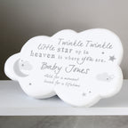 Personalised Twinkle Twinkle Resin Memorial Cloud | Memorial Gift