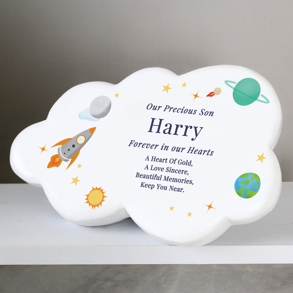 Personalised Space Resin Memorial Cloud | Ornaments | Inspired Creative Gifts