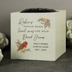 Personalised Robins Appear Memorial Vase | Memorials | Inspired Creative Gifts