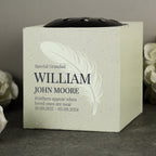 Personalised Feather Memorial Vase | Memorials | Memorial Gift