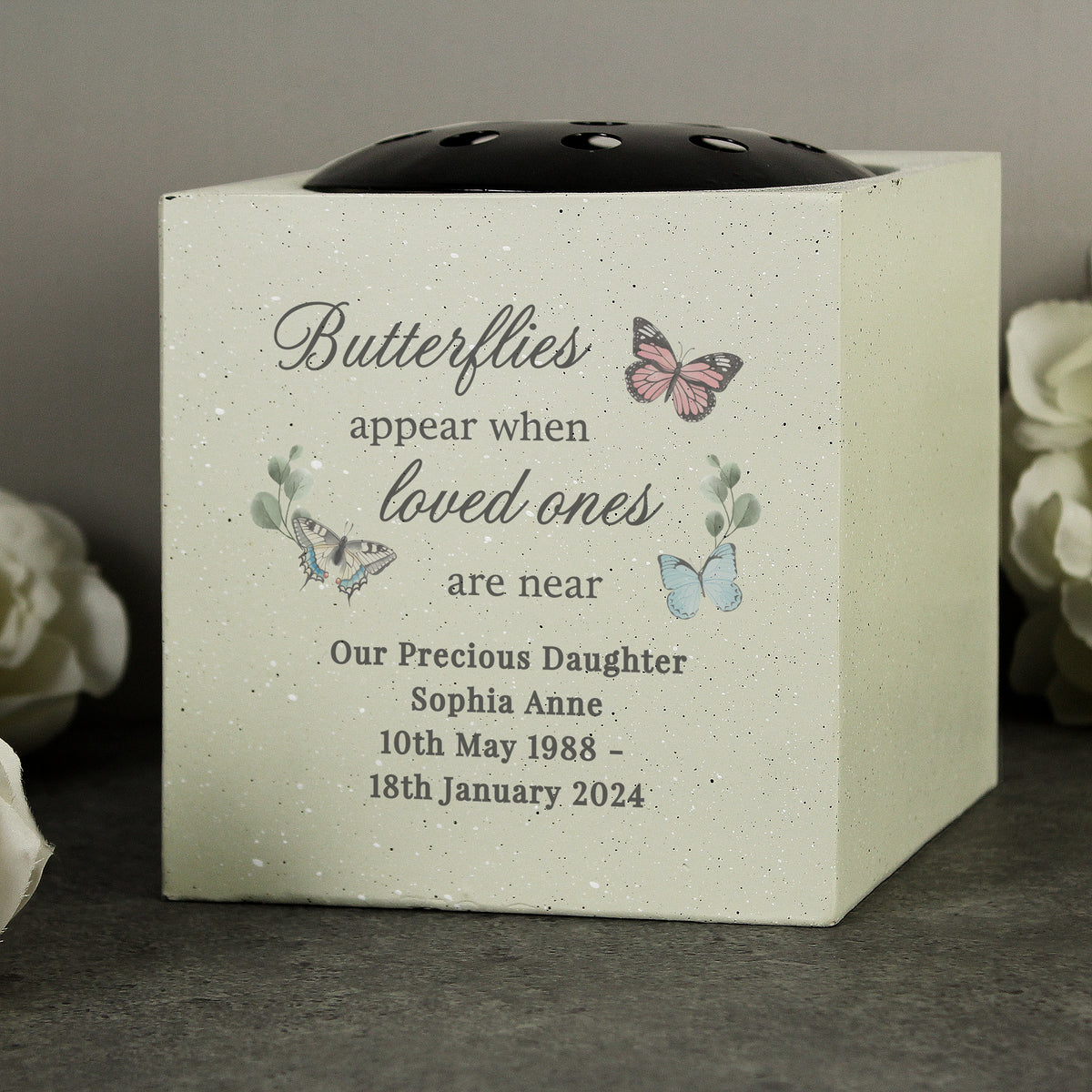 Personalised Butterflies Appear Memorial Vase | Memorial Gift