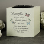 Personalised Butterflies Appear Memorial Vase | Memorial Gift