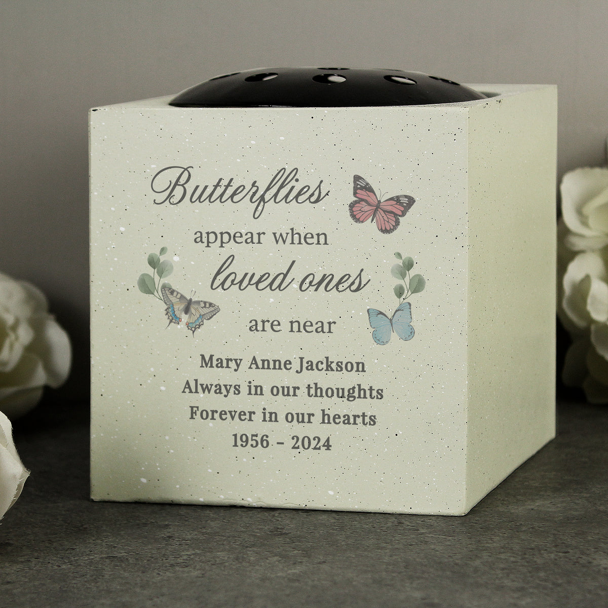 Personalised Butterflies Appear Memorial Vase | Memorial Gift