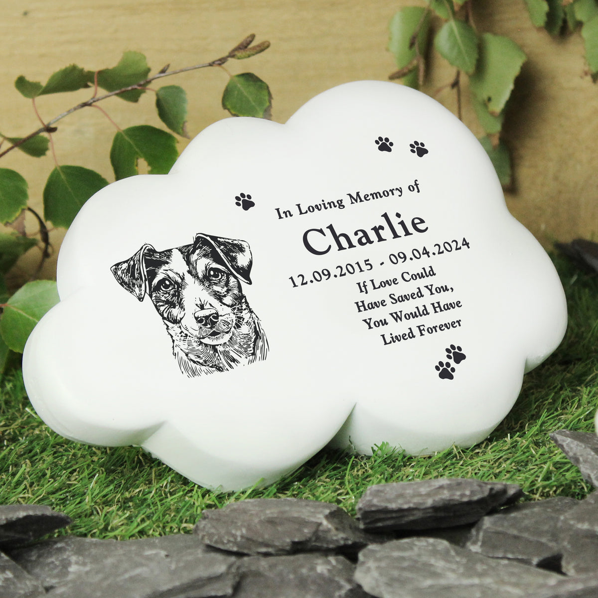 Personalised Dog Breed Garden Memorial Cloud | Pet Gifts | Inspired Creative Gifts