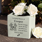 Personalised Dog Breed Memorial Garden Vase | Vases | Inspired Creative Gifts