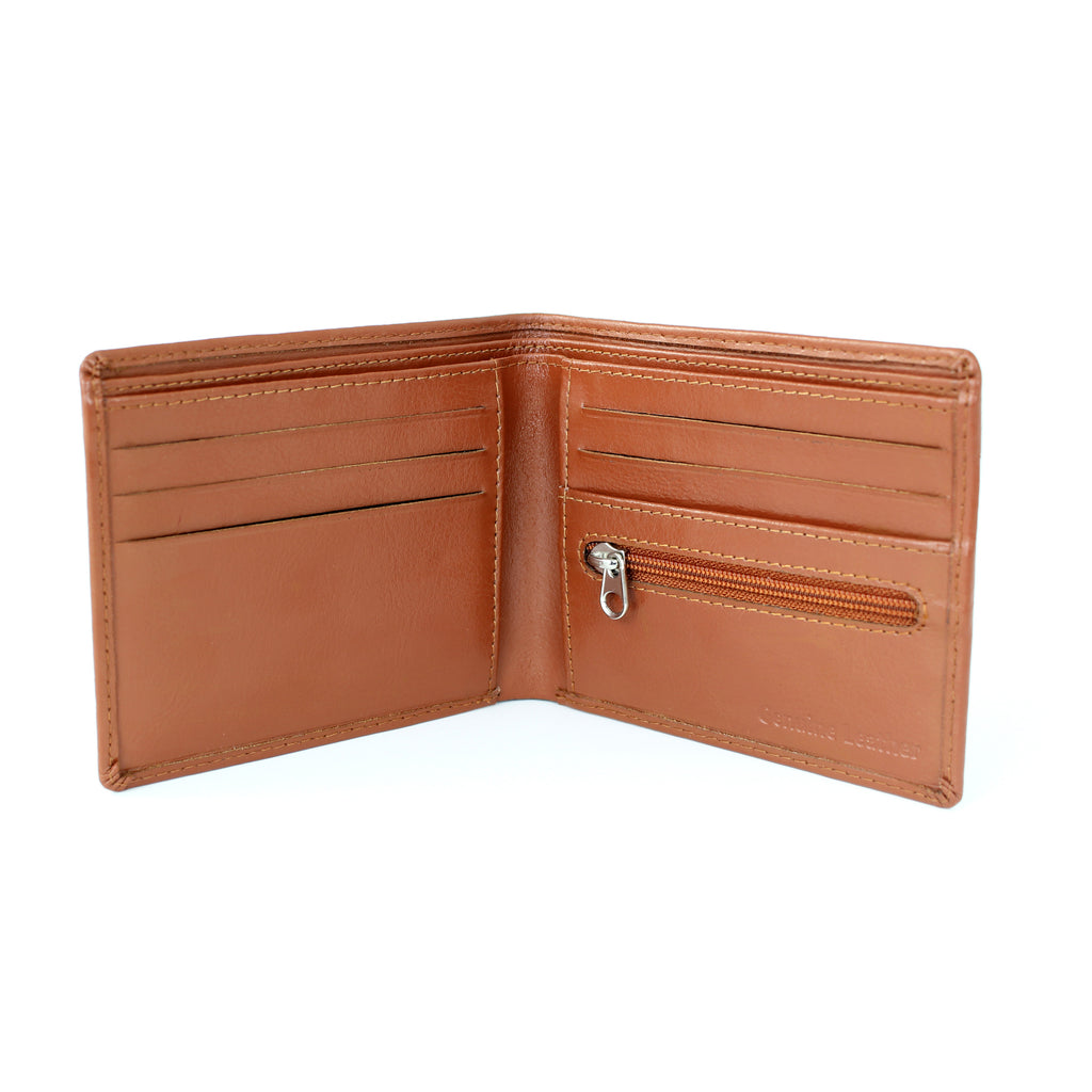 Personalised Initials Tan Leather Wallet - Inspired Creative Gifts