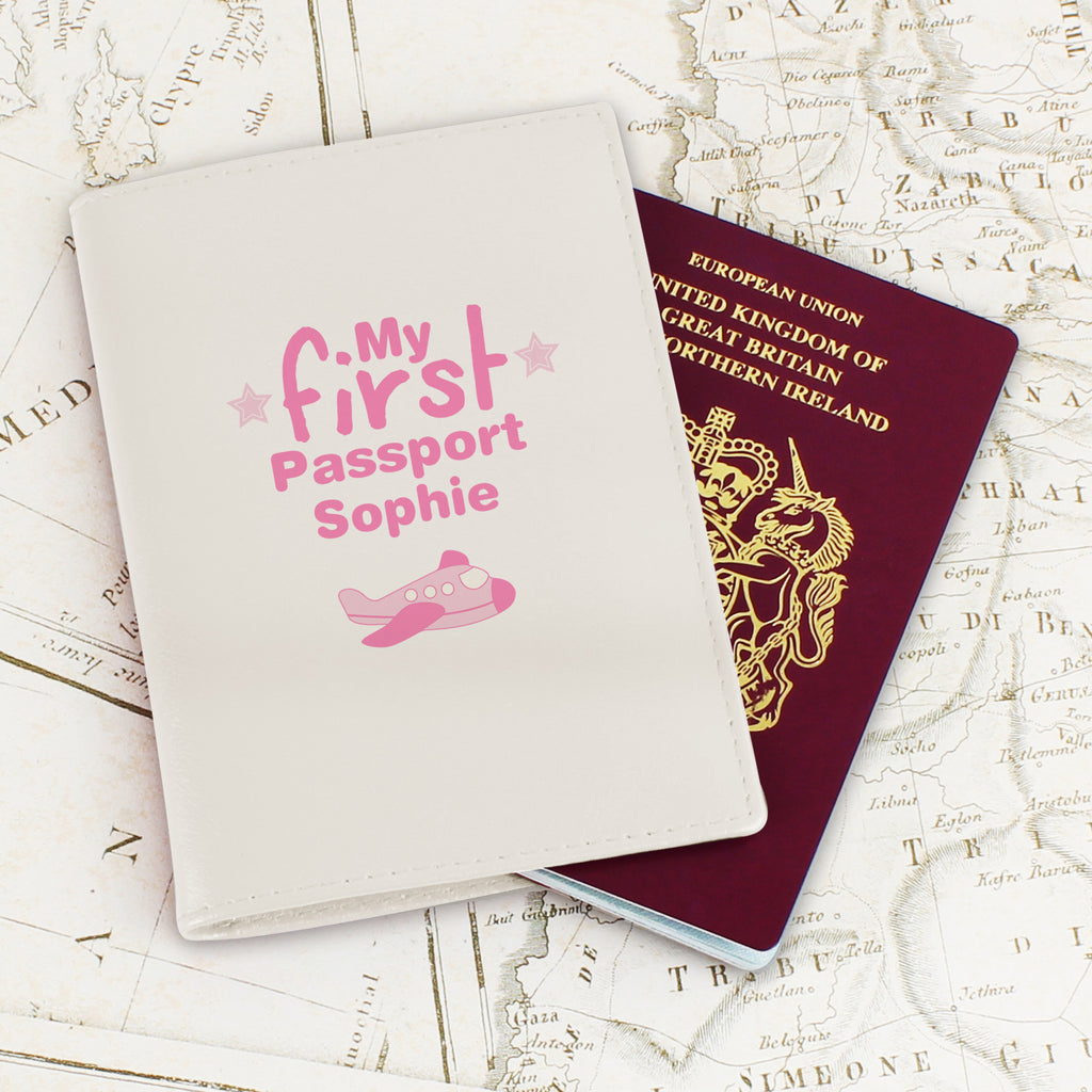 Personalised My First Cream Passport Holder - Leather & Leatherette - Inspired Creative Gifts