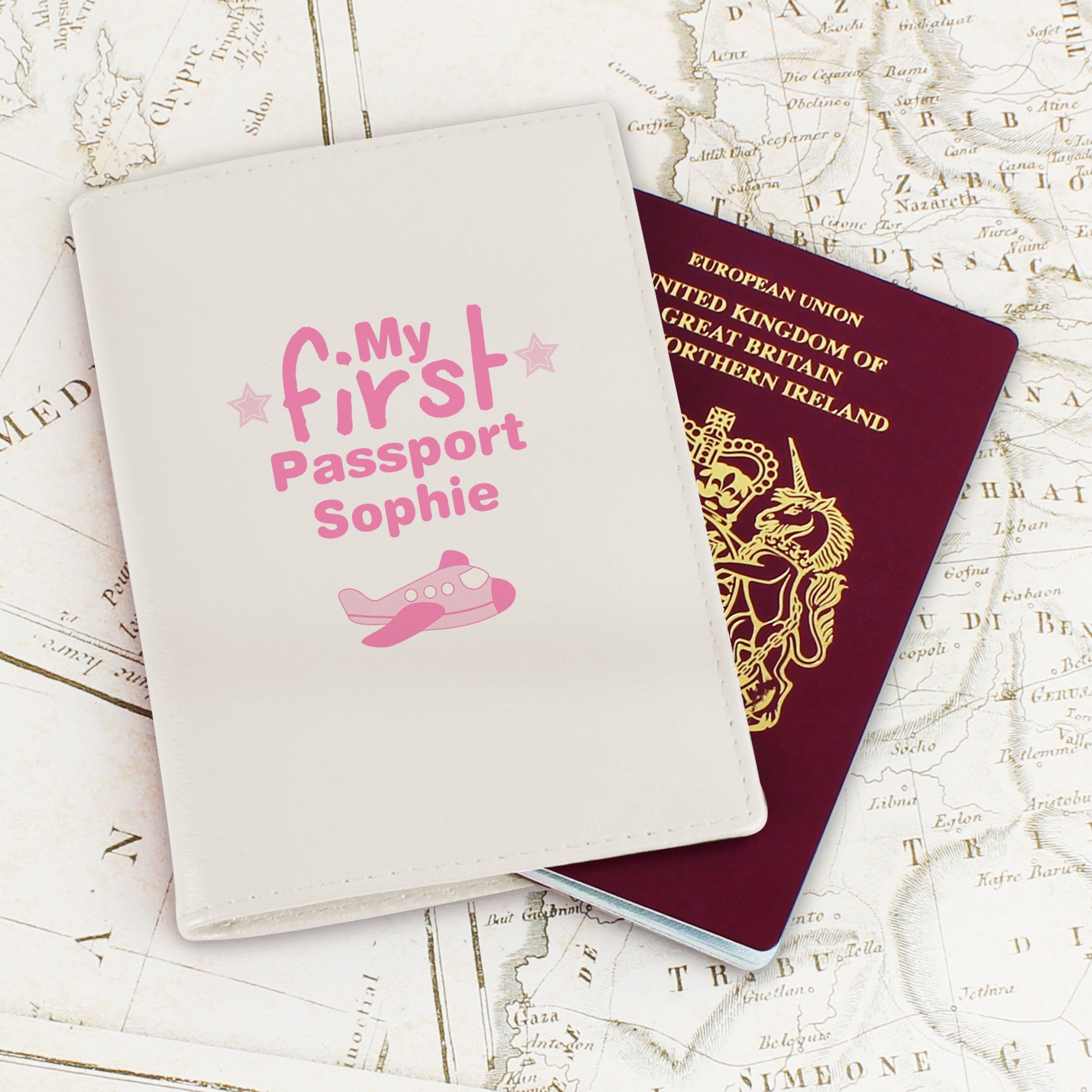 Personalised My First Cream Passport Holder - Leather & Leatherette - Inspired Creative Gifts