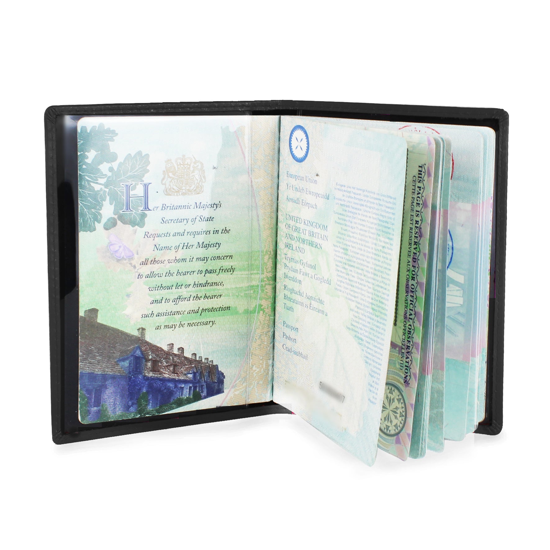 Personalised Mr & Mrs Black Passport Holders - Leather & Leatherette - Inspired Creative Gifts
