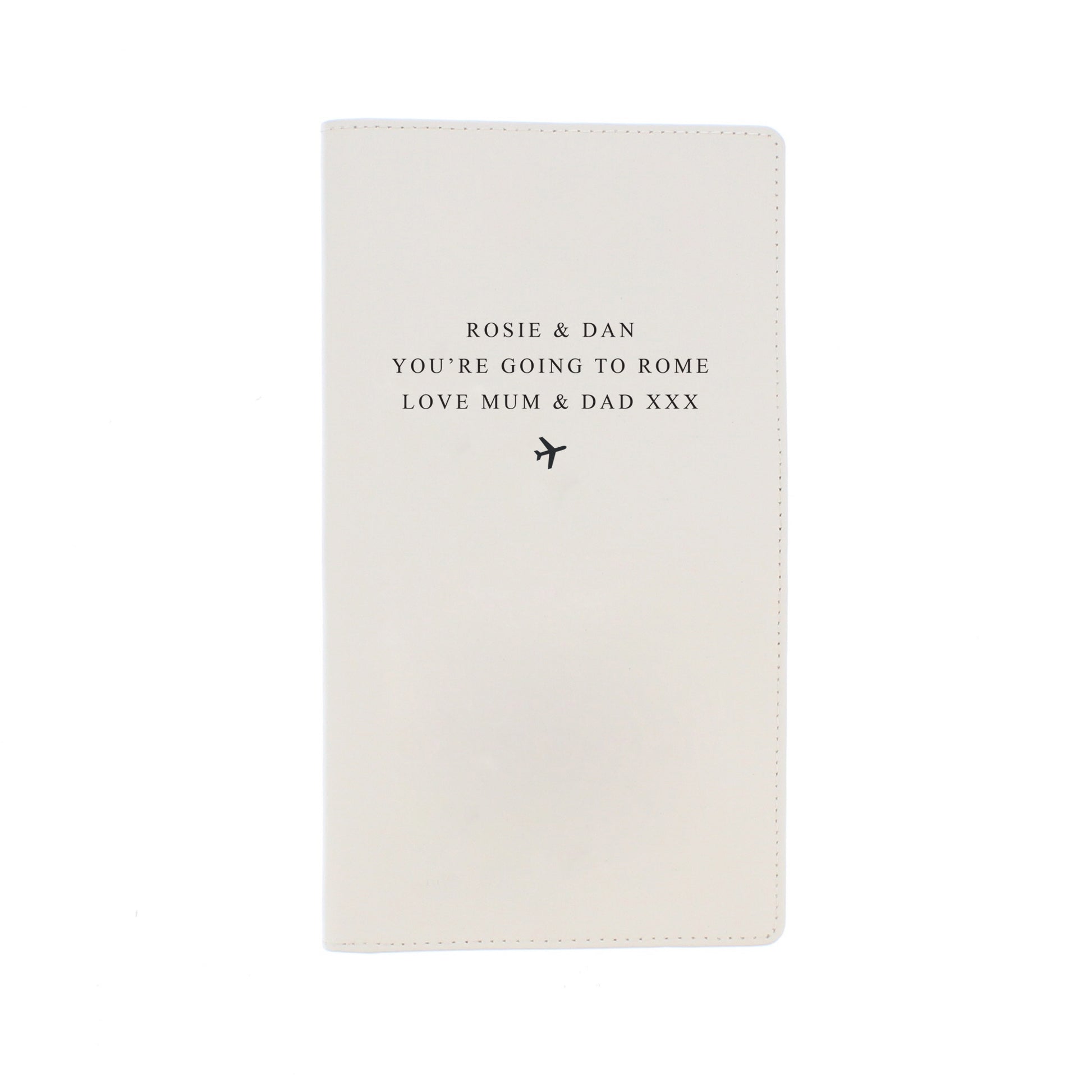 Personalised Any Message Travel Document Holder - Leather & Leatherette - Inspired Creative Gifts
