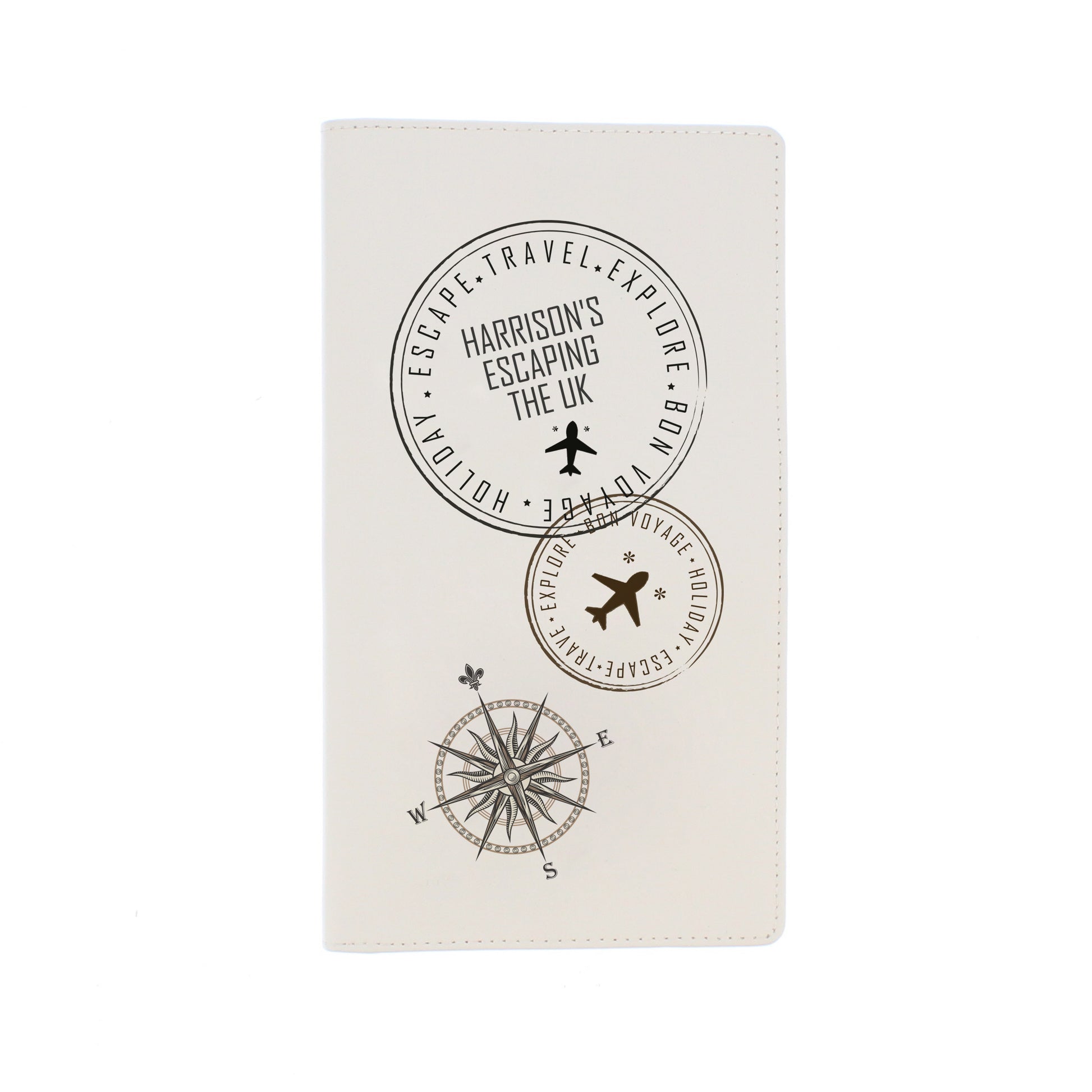Personalised Stamp Travel Document Holder - Leather & Leatherette - Inspired Creative Gifts