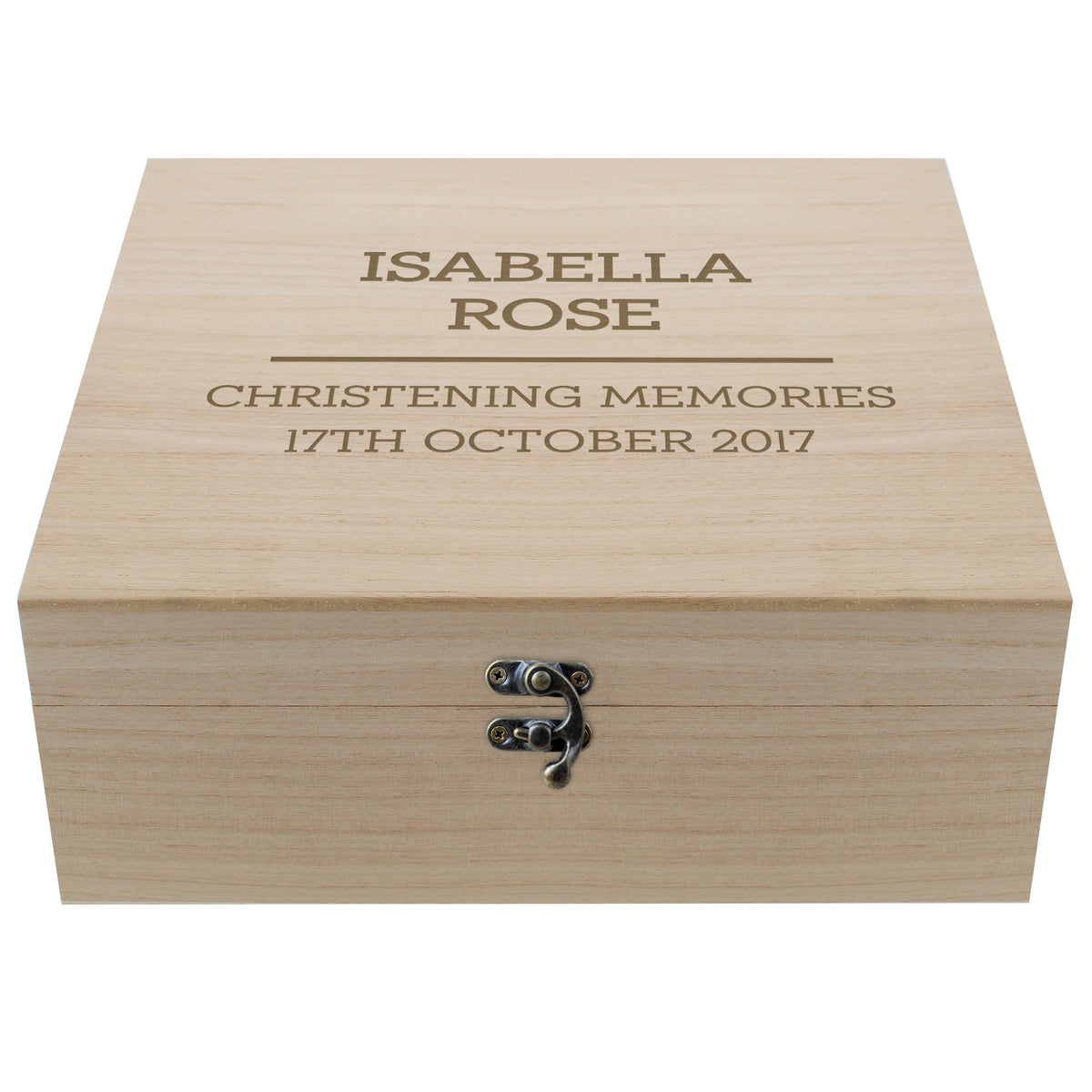 Personalised Any Message Large Wooden Keepsake Box | Gift for Her