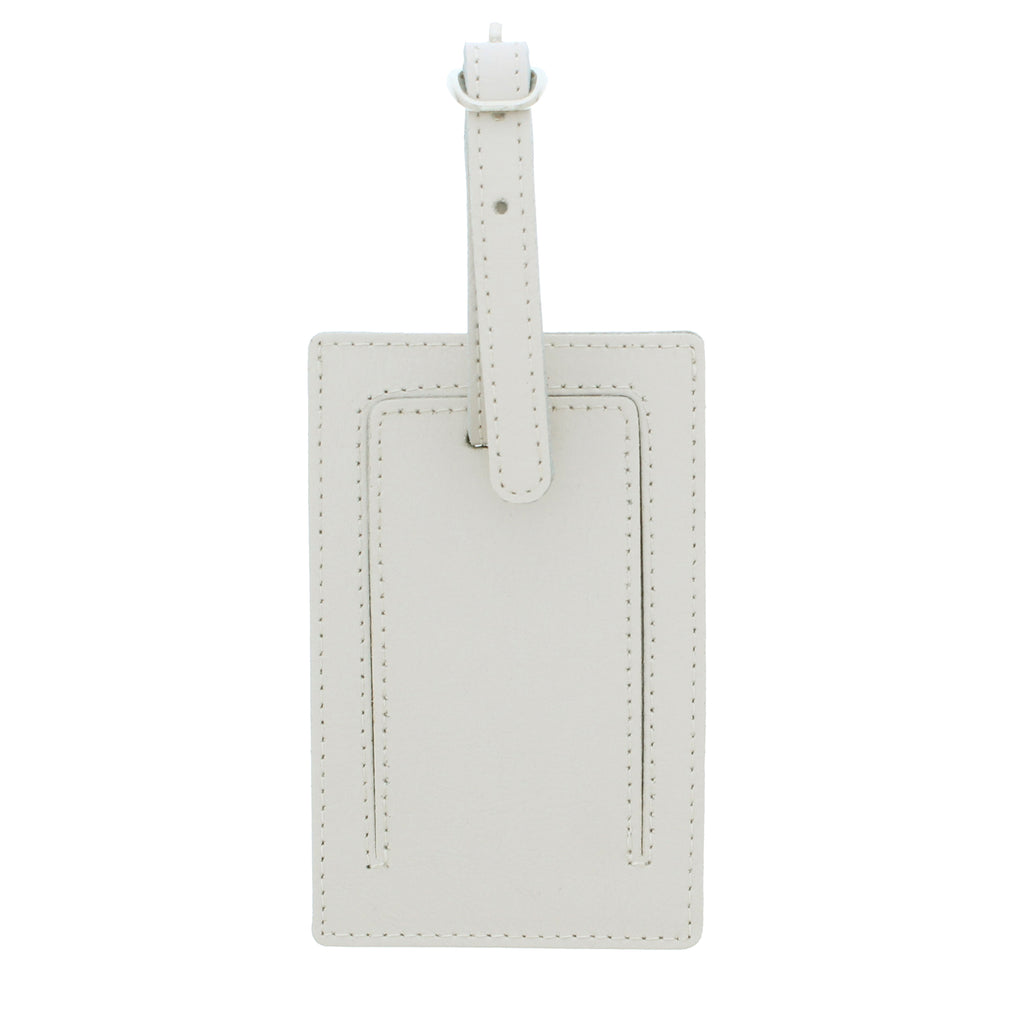 Personalised 'Lifetime of Adventures' Cream Luggage Tag - Leather & Leatherette - Inspired Creative Gifts