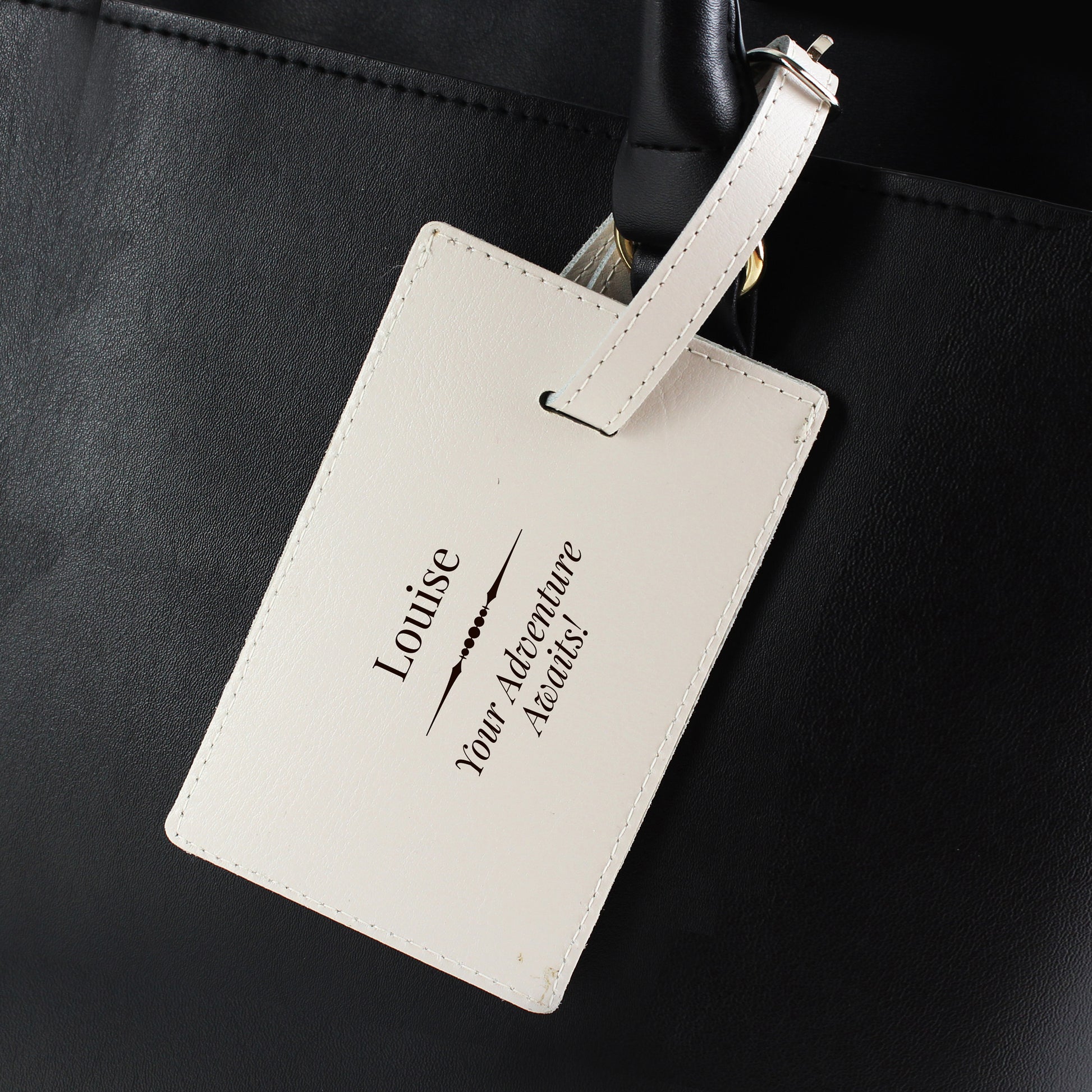 Personalised Classic Cream Luggage Tag - Leather & Leatherette - Inspired Creative Gifts