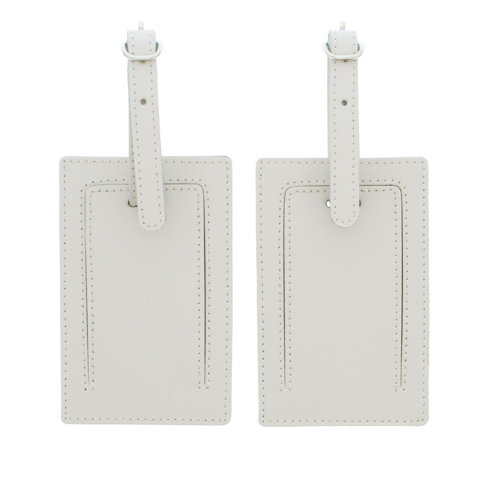 Personalised Couples Classic Cream Luggage Tags - Leather & Leatherette - Inspired Creative Gifts