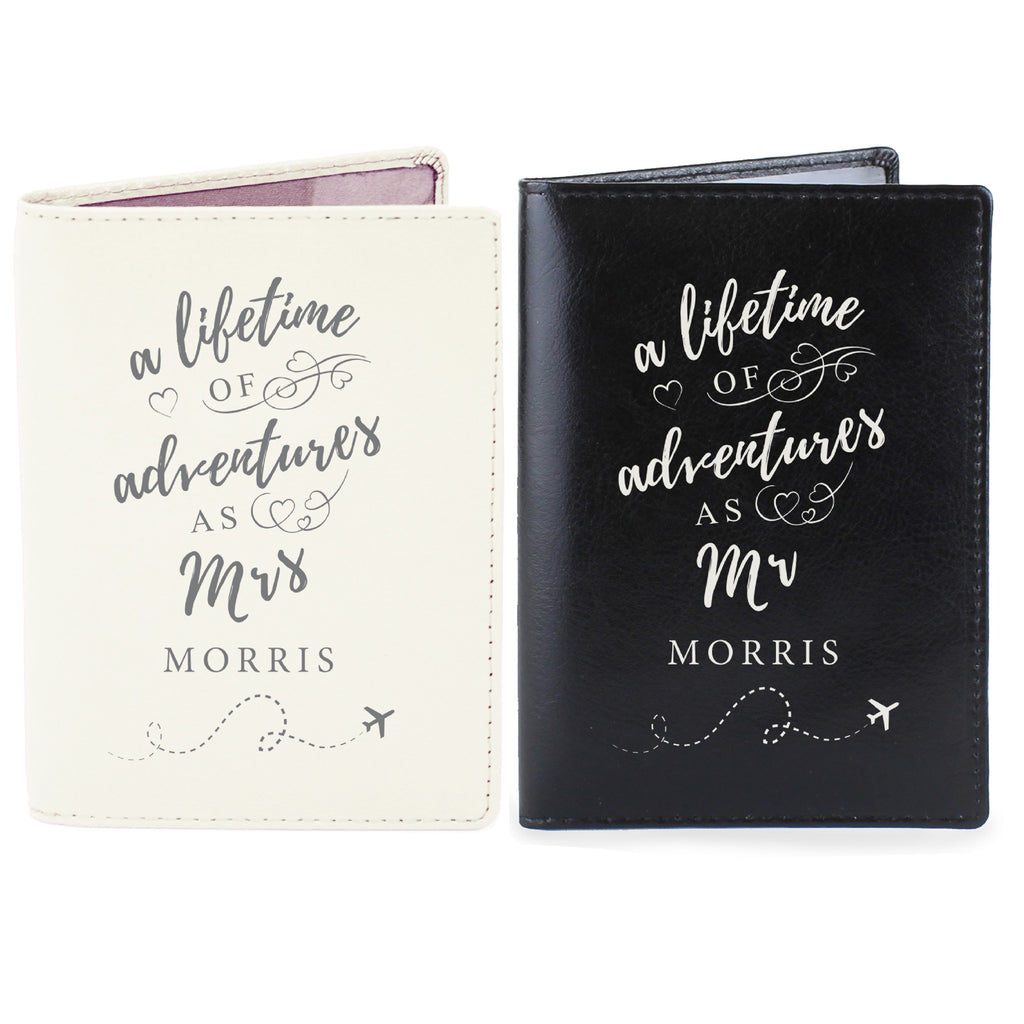 Personalised Lifetime of Adventures Couples Passports - Leather & Leatherette - Inspired Creative Gifts