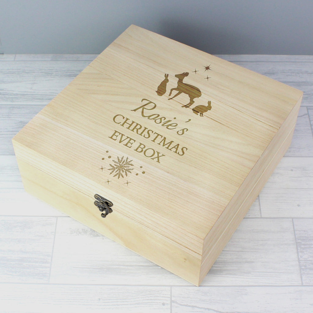 Personalised Christmas Large Wooden Keepsake Box | Trinket, Jewellery & Keepsake Boxes | Christmas Gift