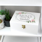 Personalised Abstract Rose White Wooden Keepsake Box | Trinket, Jewellery & Keepsake Boxes | Inspired Creative Gifts