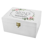 Personalised Abstract Rose White Wooden Keepsake Box | Trinket, Jewellery & Keepsake Boxes | Inspired Creative Gifts