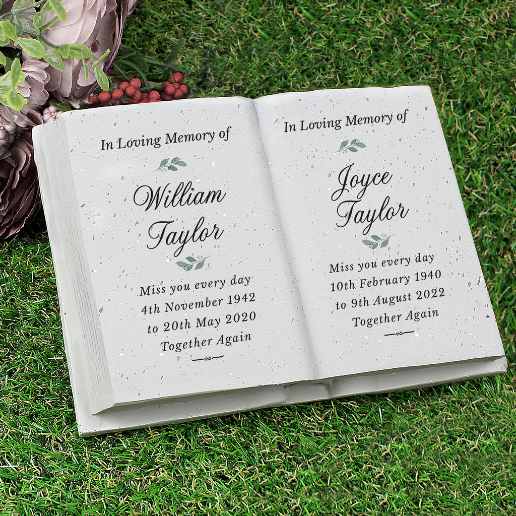 Personalised Couples In Loving Memory Resin Book for Memorial