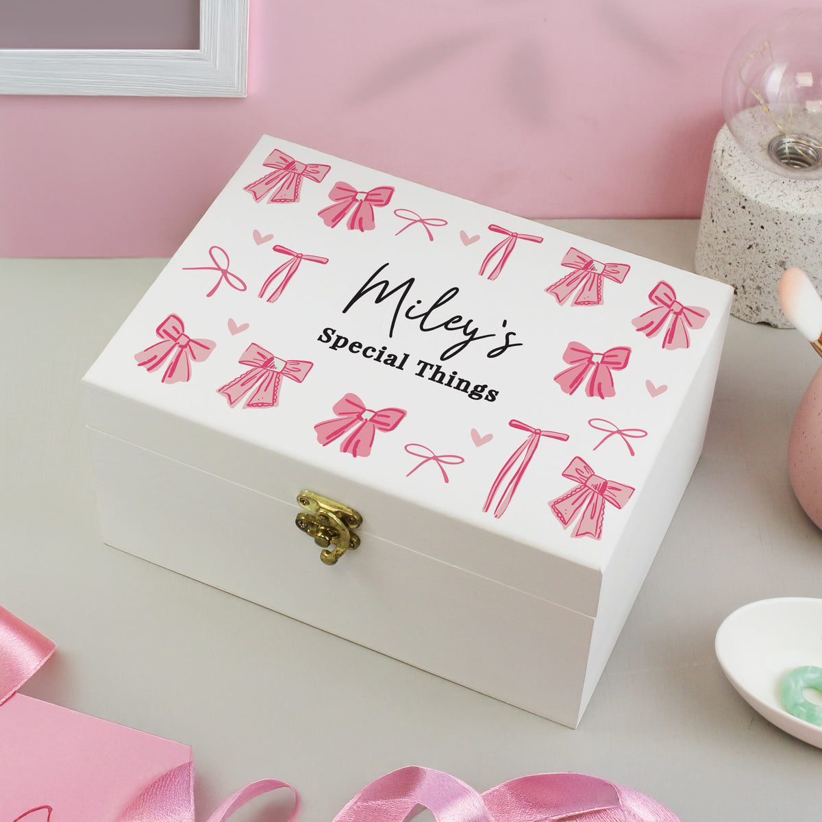 Personalised Bow Storage Box for Mother's Day