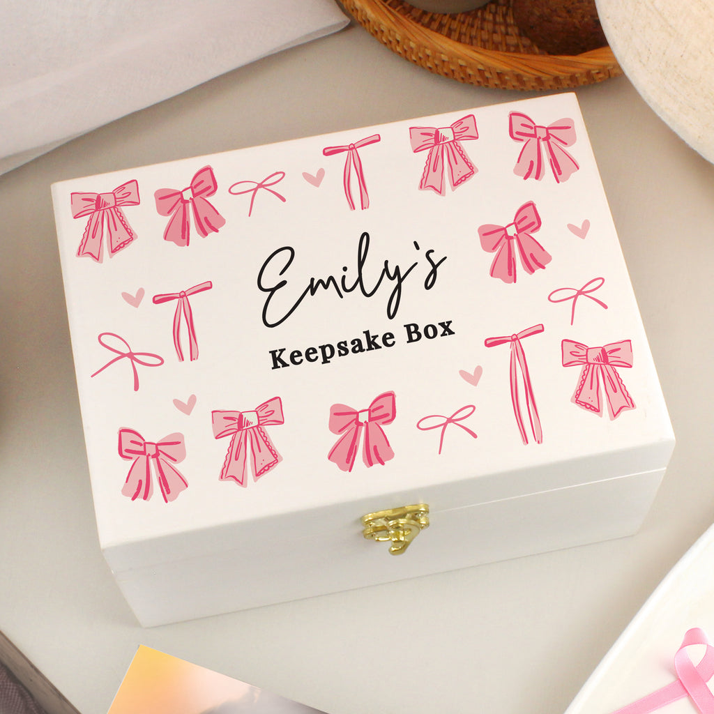 Personalised Bow Storage Box for Mother's Day