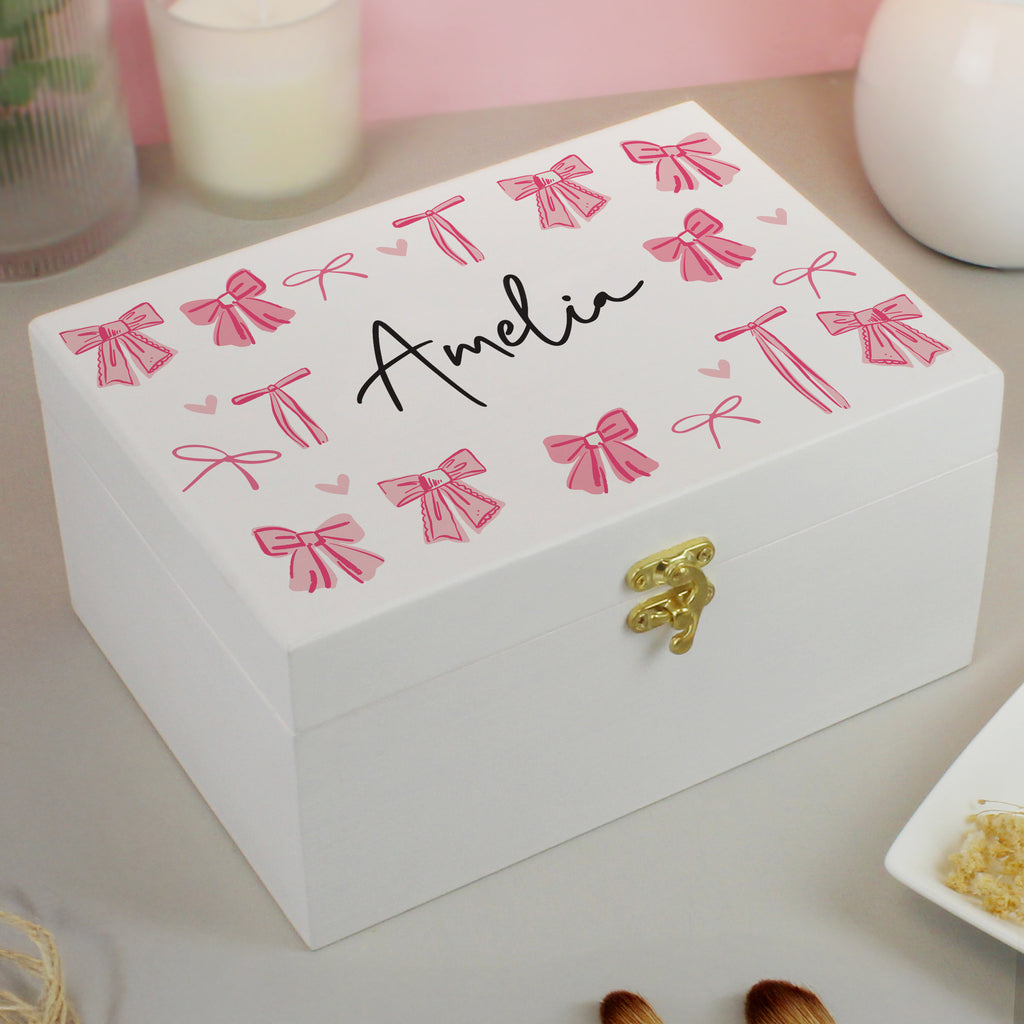 Personalised Bow Storage Box for Mother's Day