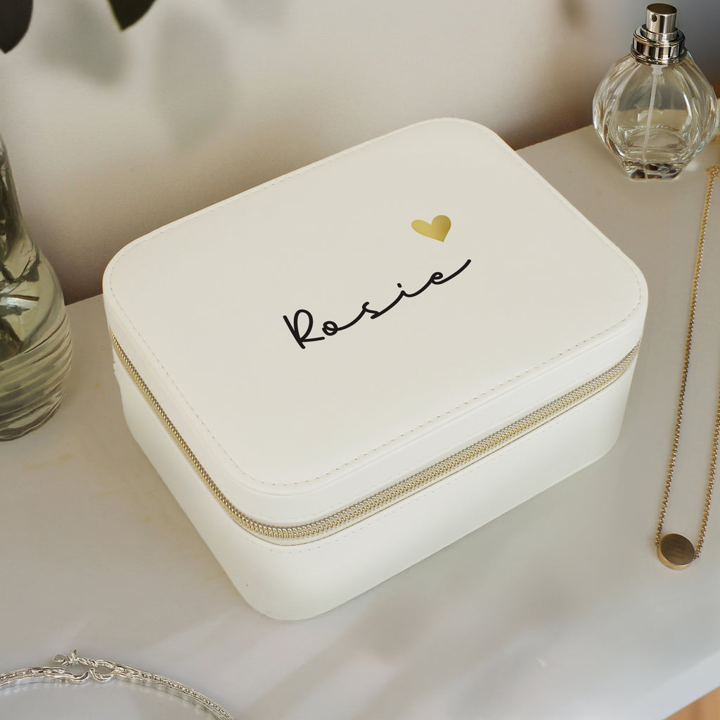 Personalised Leatherette Jewellery Box | Gift for Her