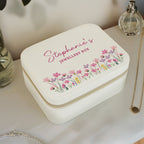 Personalised Floral Leatherette Jewellery Box | Gift for Her