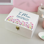 Personalised Floral Wooden Keepsake Box | Trinket, Jewellery & Keepsake Boxes | Mother's Day Gift