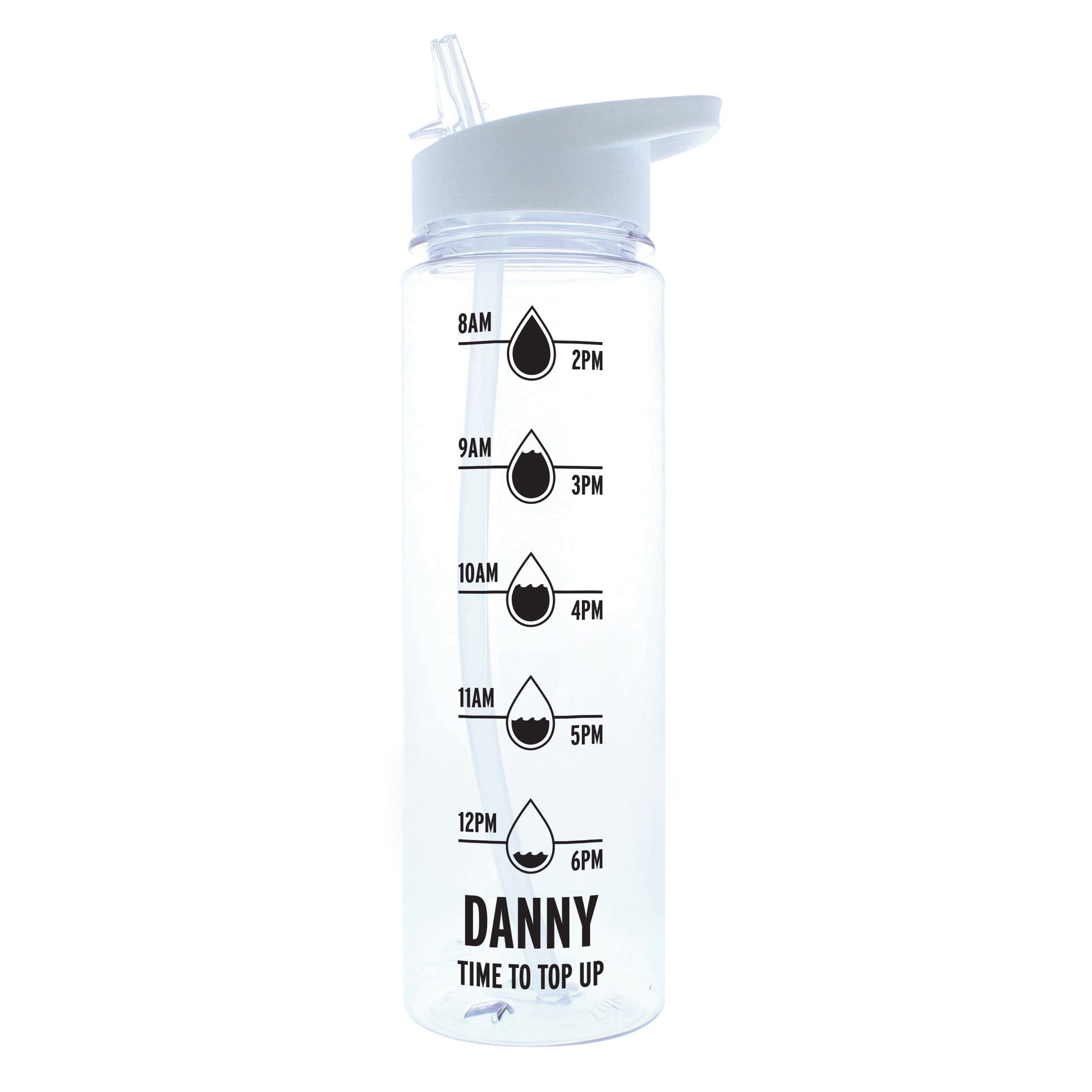 Personalised Black 'Hydration Tracker' Water Bottle - Water Bottle - Inspired Creative Gifts