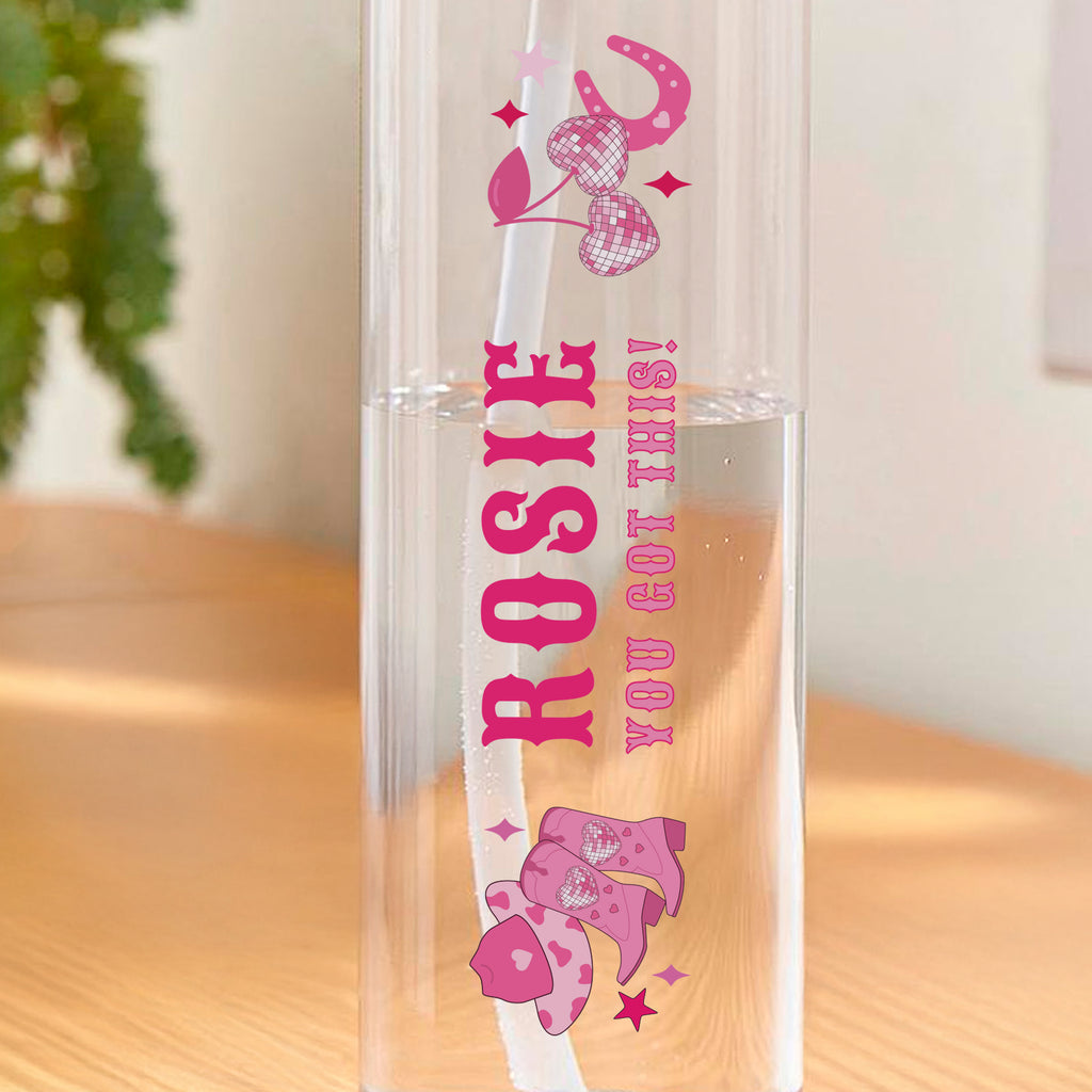 Personalised Cowgirl Water Bottle | Gift for Her