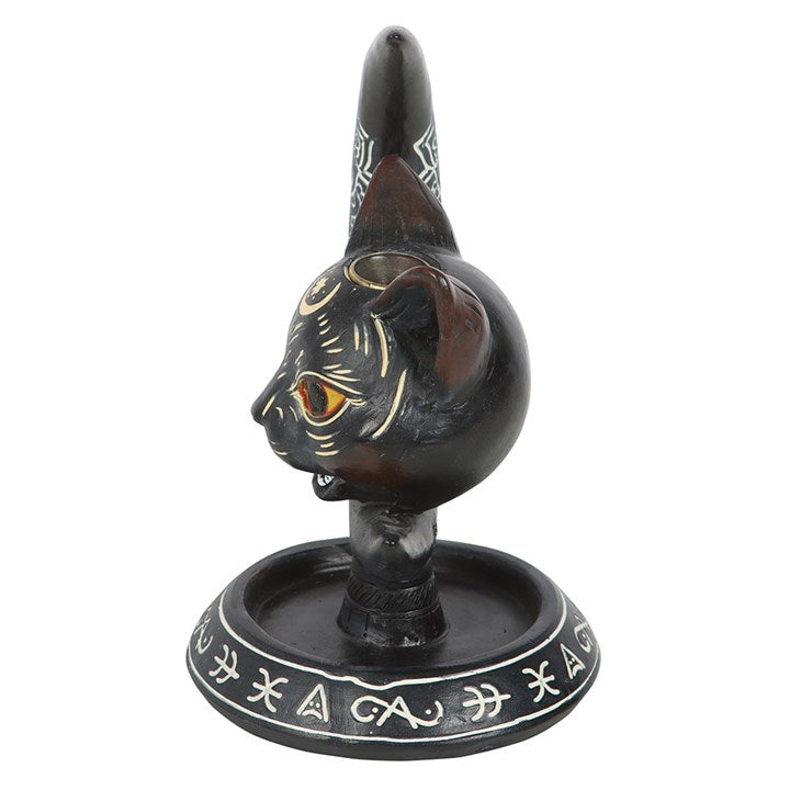 Black Cat Moon Backflow Incense Burner - Backflow Burners & Cones - Inspired Creative Gifts