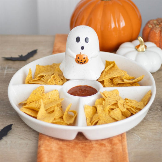 Ghost Chip & Dip Snack Dish - Inspired Creative Gifts