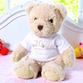 Personalised Luxury Teddy Bear with Pink Farm Animals T-Shirt
