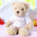 Personalised Luxury Teddy Bear with Pink Farm Animals T-Shirt